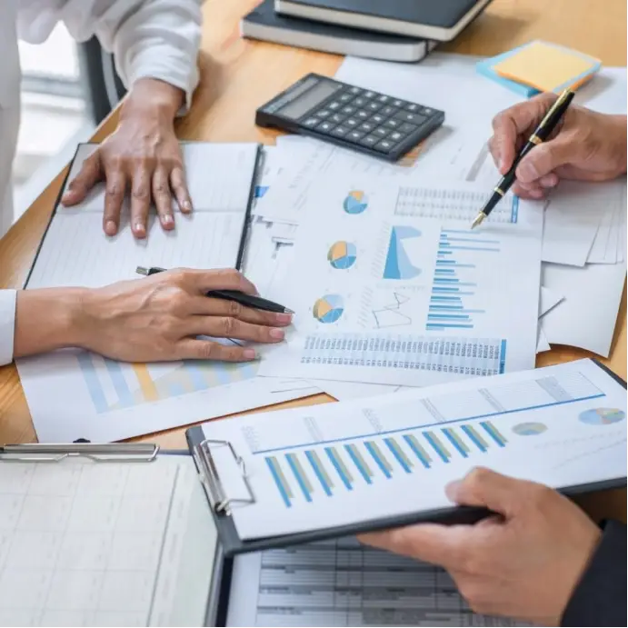 accountant at table